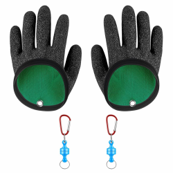 1 Paar wasserdichte Angelhandschuhe Stichfest Anti Schnitt Landehandschuh Hecht mit 2 Magnetic Buckle Angelzubehör für Den Sicheren Umgang mit Hecht Zander Wels Angebot bei HelloDeals