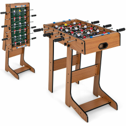 COSTWAY Tischkicker klappbar, Kickertisch inkl. 18 Kicker und 2 Bällen, Spieltisch für Erwachsene und Kinder, Tischfußball für Spielzimmer, Bars und Partys, 69 x 60 x 71 cm (Braun) Angebot bei HelloDeals
