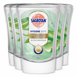 Sagrotan No-Touch Nachfüller Aloe Vera – Für den automatischen Seifenspender – 5 x 250 ml Handseife Aloe Vera 250 ml (5er Pack) Angebot bei HelloDeals