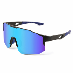 FEISEDY Sport Sonnenbrille Herren Damen Fahrradbrille Radbrille Verspiegelt Sportbrille für MTB Rennrad Radfahren Biking Laufen Enduro mit UV400 Schutz B2388 Blau Angebot bei HelloDeals