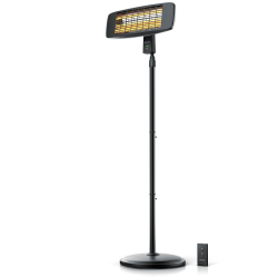 Brandson - Heizstrahler mit Fernbedienung Outdoor Indoor - Elektro Infrarot Terrassenheizstrahler - 3 Leistungsstufen Heizelemente - LED Power Indikator - Wandhalterung - Balkon Garten Terrasse A: Typ 1 Angebot bei HelloDeals