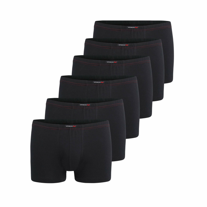 Götzburg Boxershorts Herren 6er Pack Unterhosen, Männer Unterwäsche aus hochwertiger Baumwolle 7 Schwarz-dunkel-uni Angebot bei HelloDeals