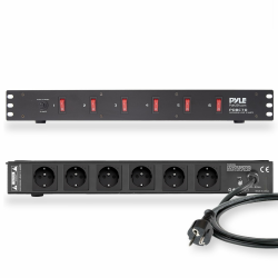 Pyle Rack-Steckdosenleiste 6-fach – 1U Rackmontage, mit Überspannungsschutz, Frontschaltern & AC-Noise-Filter – Stromverteiler für Studio-, Audio- & Bühnentechnik PDBC70 - EU Angebot bei HelloDeals