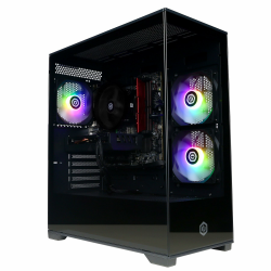 CYBERPOWERPC Wyvern Gaming PC - AMD Ryzen 5 5500, Nvidia RTX 5060 8GB, 16GB RAM, 1TB NVMe SSD, 650W 80+ PSU, Wi-Fi, Windows 11, Prism Panoramic RGB Black AMD Ryzen 5 5500 Nvidia GeForce RTX 5060 8GB Angebot bei HelloDeals