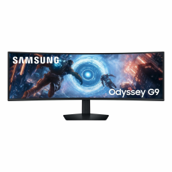 Samsung Odyssey Ark G91F, Ultrawide Curved Gaming Monitor, 49 Zoll, LED-VA-Panel, DQHD, 5120 x 1440 Pixel, FreeSync Premium Pro, Reaktionszeit 1 ms, Bildwiederholrate 144 Hz, Schwarz, LS49FG916EUXEN Modelljahr 2025 G91F 49 Zoll Angebot bei HelloDeals