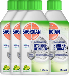 Sagrotan Waschmaschinen Hygiene-Reiniger Frische Limette – Maschinenreiniger für eine hygienische Waschmaschine – 4 x 250 ml 250 ml (4er Pack) Angebot bei HelloDeals