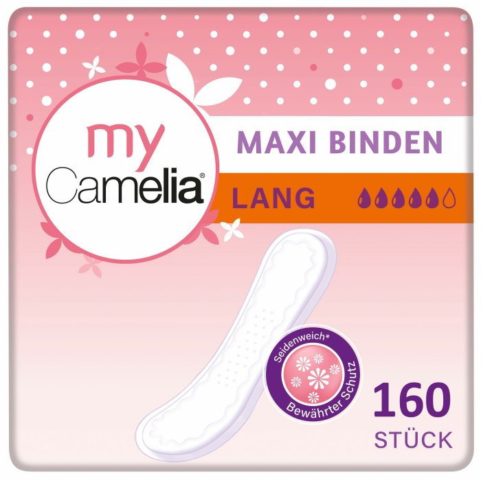 Camelia Maxi Binden Lang, 16 x 10 (160 Stück) New Version Angebot bei HelloDeals