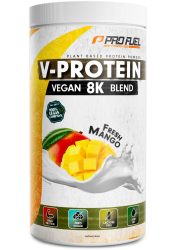 Vegan Protein – MANGO - V-Protein 8K Blend - unglaublich lecker & cremig - mit Protein aus Sonnenblume, Reis, Erbse, Hanf, Kürbis uvm. - pflanzliches Proteinpulver mit 78% Eiweiß Mango 25 Portionen (1er Pack) Angebot bei HelloDeals