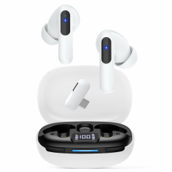 KAPEYDESI 2.4GHz Wireless Gaming Earbuds, In-Ear Gaming Kopfhörer Bluetooth 5.3, In Ear Headset für PS5/4/VR/PC/Switch/Mac, Kopfhörer kabellos mit 4 ENC Mic, 20ms Latenz, 36 Std Spielzeit, Weiß Angebot bei HelloDeals