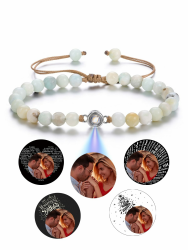 Jovivi Personalisiertes Armband mit Foto Bild Projektion Armband 100 Sprachen Ich liebe dich Armband Fotoarmband für Herren Damen Freundschaftsarmbänder Personalisierte Geschenke Amazonenstein Angebot bei HelloDeals