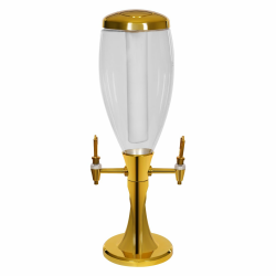 3,0L Biersäule Biertower, Trinksäule Getränkespender, Bierzapfanlage mit zwei Zapfhähnen, Getränkezapfanlage mit farbigen Lichtern, Eisrohr Geeignet für Bars, Bistro, Partys Angebot bei HelloDeals