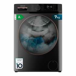 Cecotec Frontlader-Waschmaschine 7 kg Bolero Dresscode 7610 Inverter Steel A. Frontlader Steel mit 7 kg Kapazität, 1400 U/min, Klasse A, Dampffunktion, Inverter Plus Motor, 15 Programme 7 Kg Stahl | Serie 610 Angebot bei HelloDeals