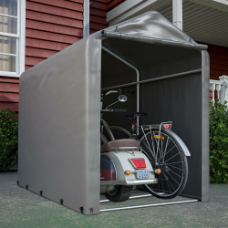 Fahrradgarage Gerätezelt Gartenschuppen Geräteschuppen Lagerzelt Carport, 100x187x160cm Dunkelgrau 100×187×160cm Angebot bei HelloDeals