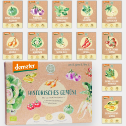 BIO Historisches Gemüse Samen Set - 12 Sorten Demeter Gemüse Saatgut | Seltene u. alte Gemüsesamen allesamt samenfest | alte Gemüsesorten für Balkon, Hochbeet, Garten & als Geschenk | Loveplants Angebot bei HelloDeals