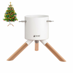 Tree Nest Christbaumständer Weihnachtsbaumständer Baumständer Tannenbaumständer Weihnachtsbaum Standfuß Ständer mit Wasserbehälter - Cosmo Christmas Tree Stand für Bäume bis 1.5m, 3-9cm Stamm Weiß Weiß Up to 1,5m, Ф9cm Angebot bei HelloDeals