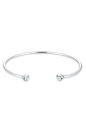 Elli Damen Armband Armreif offen Geo Kreis Trend mit schwarzen Kristallen rosé vergoldet Silber Angebot bei HelloDeals