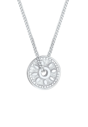 Elli Halskette Silber 925 Vintage Coin Münze Anhänger Kette Damen Schmuck Geschenke für Frauen Mädchen Mama Freundin, Silberkette Länge 42 cm Angebot bei HelloDeals