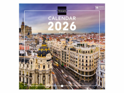 Finocam - Wandkalender 2026 18 x 18 cm Monatsansicht Januar–Dezember 2026 + Sept.–Dez. 2025 (4 Monate) reduziert | Kalender 2026 | Bilder Madrid - International Wand Madrid 18X18 - 180x180 mm Angebot bei HelloDeals