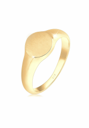 Elli Ring Damen Siegelring Matt Trend in 925 Sterling Silber 56 Gold Angebot bei HelloDeals