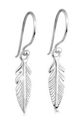 Elli Damen Schmuck Echtschmuck Ohrringe Ohrhänger Feder Boho Hippie Sterling Silber 925 Angebot bei HelloDeals