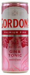 Gordon's Premium Pink Distilled Gin & Tonic, Erfrischendes Pink-Mixgetränk mit 10 Prozent Alkohol, 12 Dosen x 250 ml (EINWEG Verpackung), Trinkfertiges Getränk für unterwegs & gesellige Anlässe NEU: 12 x 250ml Angebot bei HelloDeals