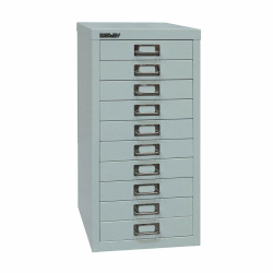 BISLEY MultiDrawer, 29er Serie, DIN A4, 10 Schubladen, Metall, 355 Silber, 38 x 27.9 x 59 cm 355 Silber 38 x 27.9 x 59 cm Angebot bei HelloDeals