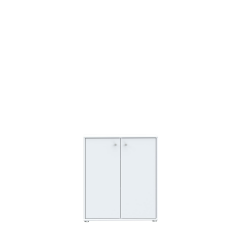 Forte Tempra 2 Kommode mit 2 Türen, Holzwerkstoff, weiß, Bx H xT: 73,7 x 85,5 x 34,8 cm Angebot bei HelloDeals