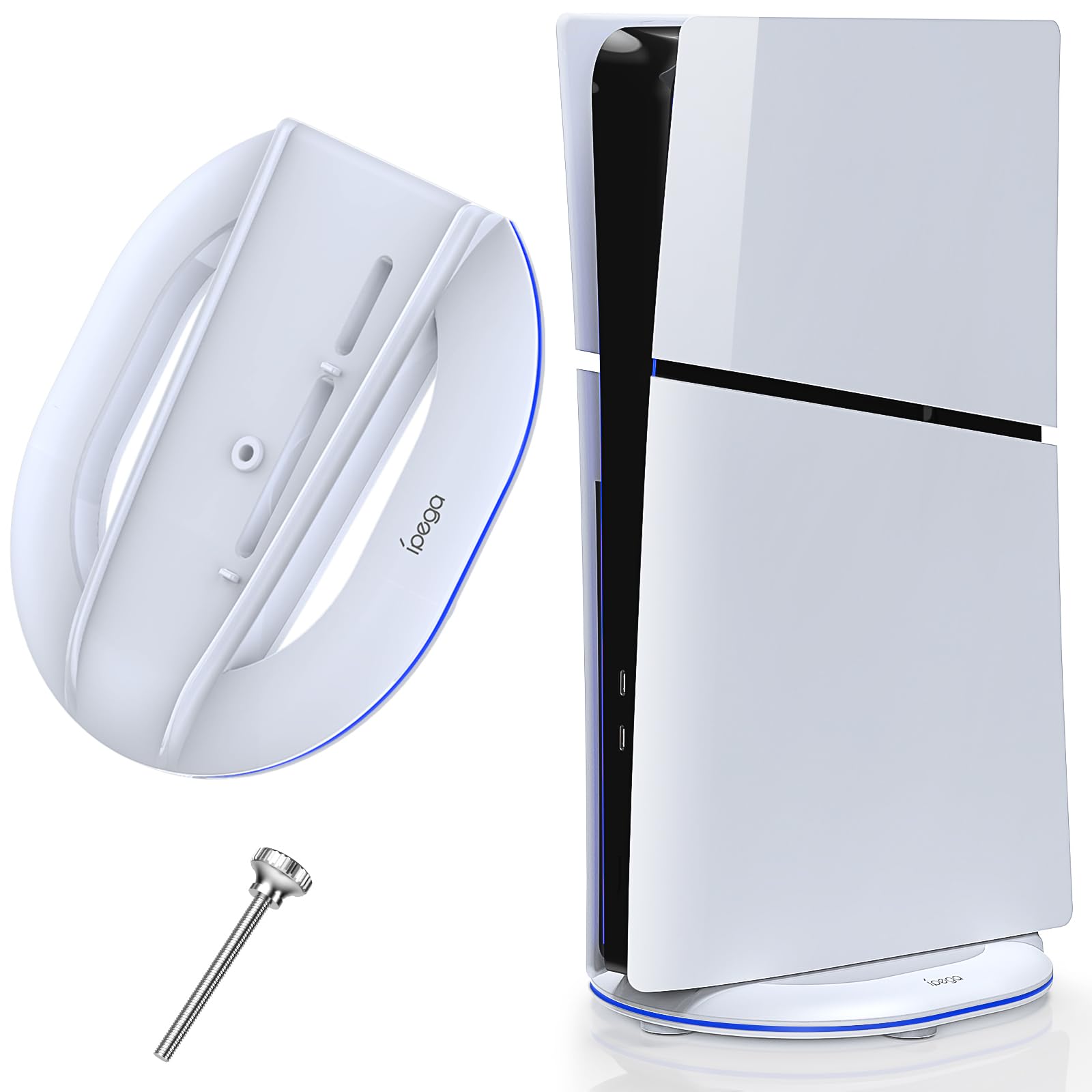 FASTSNAIL Standfuß für PS5 Slim Konsole, Ständer kompatibel mit Playstation5 Slim Digital/Disc Edition,Zubehör für PS5 Slim Ohne RGB Angebot bei HelloDeals