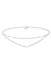 Elli Halskette Damen Choker Layer Look Herz Trend in 925 Sterling Silber Angebot bei HelloDeals