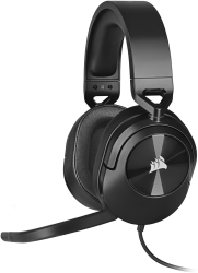 Corsair HS55 Surround Gaming-Headset (Kunstleder-Memory-Schaum-Ohrpolster, Dolby Audio 7.1 Surround-Sound, leicht, omnidirektionales Mikrofon, Multi-Plattform-Kompatibilität) Carbon (erneuert) Angebot bei HelloDeals
