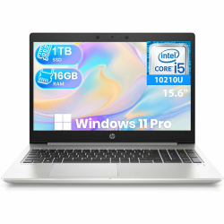 HP ProBook 450 G7 Business Laptop, 15.6 Zoll FHD (1920x1080), Intel Core i5-10210U, 16GB RAM, 1TB SSD, QWERTY Tastatur, Windows 11 Pro (Generalüberholt) Angebot bei HelloDeals