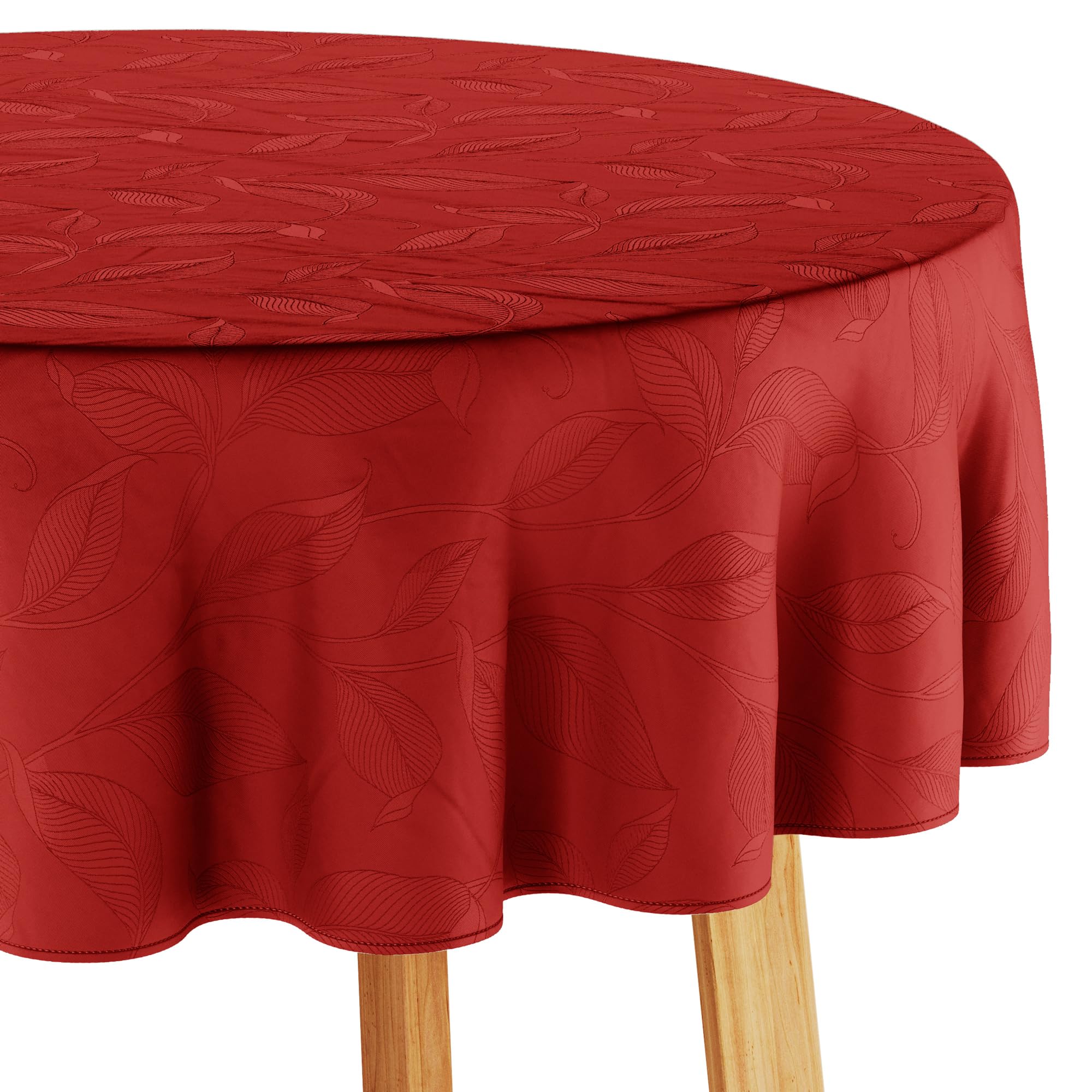 Tischdecke 140x220 cm oval Rot Abwaschbar Für Indoor Outdoor Pflanzenmuster Amalu 140 x 220 cm (Oval) Bordeaux Amalu Angebot bei HelloDeals