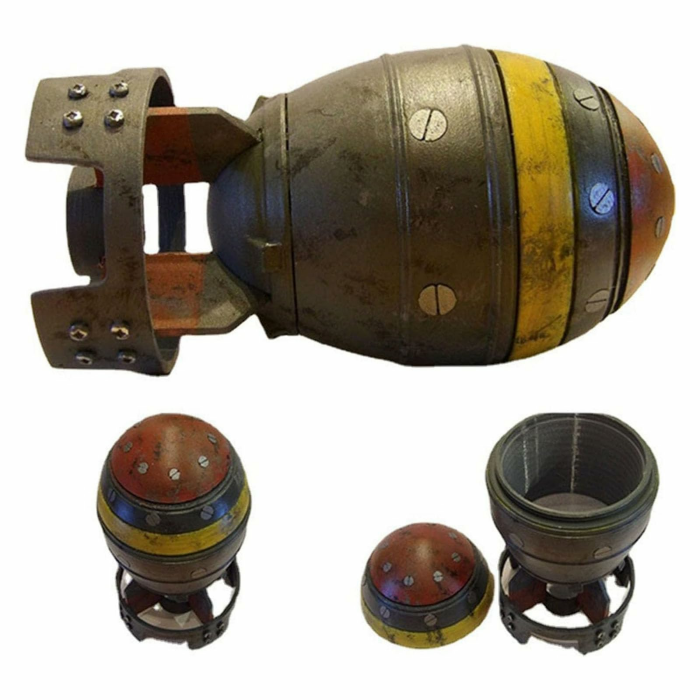 Mini Nuke Bomb Storage Box, Fallout -inspirierte, kreatives Harz handgefertigt,Grau Angebot bei HelloDeals