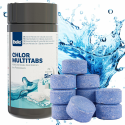Belko® Chlor MultiTabs 5 in 1, 20 g Multifunktionstablette, langsamlöslich Langzeitdesinfektion Algenvernichtung Trübungsentfernung Chlortablette für Pool Härtestabilisator - ideal für Pools bis 20m³ Angebot bei HelloDeals