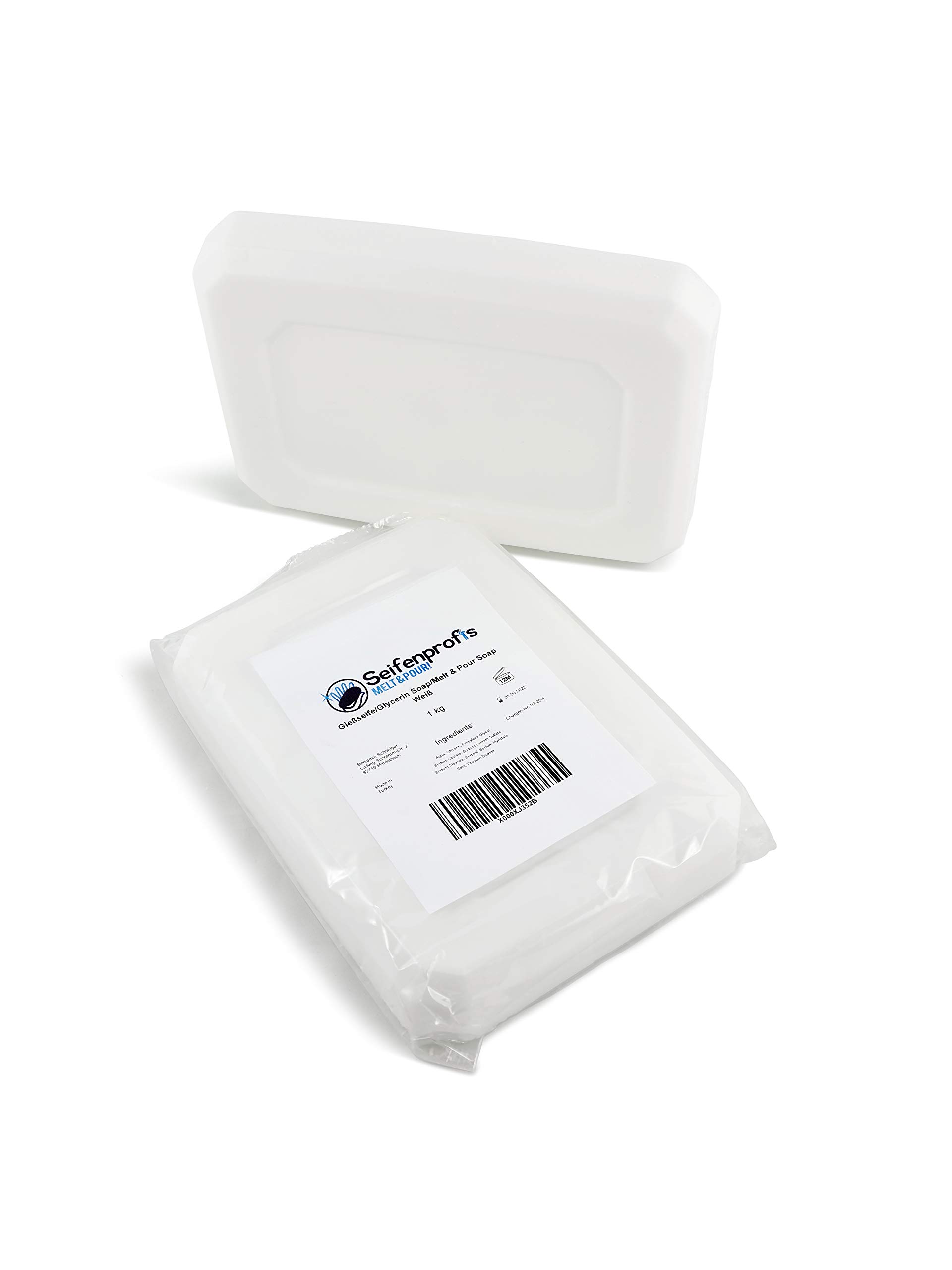 Seifenprofis - Glycerinseife Weiß 3kg (SLS+SCS-frei) - Rohseife Seifenbasis 100% vegan zum Seife gießen 3kg Weiß Angebot bei HelloDeals