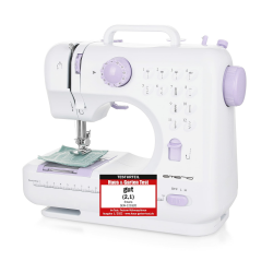 Emerio Nähmaschine für Kinder und Anfänger, SEW-121820, 12 Stichmuster, Mini mit Fußpedal, Strom und Batteriebetrieb, Zuhause, LED Licht, Vor und Rückwärtsautomatik, Weiß/Rosa Angebot bei HelloDeals