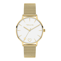 Tamaris Damenuhr mit Meshband aus Edelstahl und Herz-Detail Gold Mesh / Heart Angebot bei HelloDeals