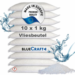 Bluecraft - 10x 1 kg Luftentfeuchter Nachfüllpack Entfeuchter Granulat im Vliesbeutel Raumentfeuchter ohne Strom Feuchtigkeitskiller (10x 1kg) Angebot bei HelloDeals
