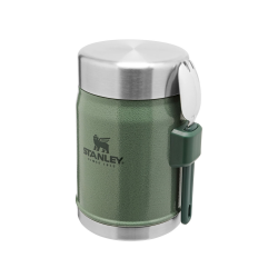 Stanley Classic Legendary Thermobehälter Für Essen Mit Göffel 400 ml - Hält 7 Stunden Heiß Oder Kalt - Edelstahl Warmhaltebehälter - BPA-Frei - Spülmaschinenfest - Hammertone Green Angebot bei HelloDeals