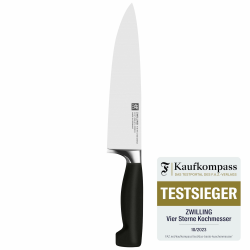 ZWILLING Vier Sterne Kochmesser, Klingenlänge: 20 cm, Rostfreier Spezialstahl, Kunststoff-Griff Vier Sterne 20 cm Angebot bei HelloDeals