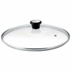Tefal Glasdeckel 28 cm, Edelstahlfassung, Spülmaschinenfest, Dampfventil, Thermokunststoffgriff, 28097712 Angebot bei HelloDeals