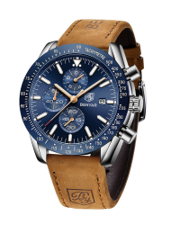 BY BENYAR Uhren Herren Analog Quarz Chronograph Herrenuhren Wasserdicht Leuchtende Datum Armbanduhr Herren Lässig Business-Kleid Uhren fur Männer Klassische Elegantes Geschenk Braun / Blau. Angebot bei HelloDeals
