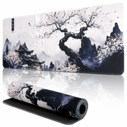 Gaming Mauspad 900 x 400mm - Mousepad XXL - rutschfeste Mauspad groß - verbessert die Präzision und Geschwindigkeit -(Ink Painting Black & White) Angebot bei HelloDeals