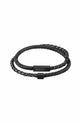BOSS Jewelry Armband für Herren Kollektion BLENDED aus Edelstahl und Leder - 1580150M Angebot bei HelloDeals