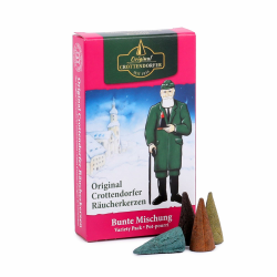 Crottendorfer Räucherkerzen - Räucherkerzen/Duftkerze - Bunte Mischung - 24 Stück, Größe M - Made in Germany Angebot bei HelloDeals