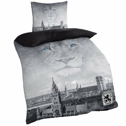 TSV 1860 München Bettwäsche - Skyline - 2-teilig (Bezug, Kissen) - Plus Lesezeichen Wir lieben Fußball Angebot bei HelloDeals