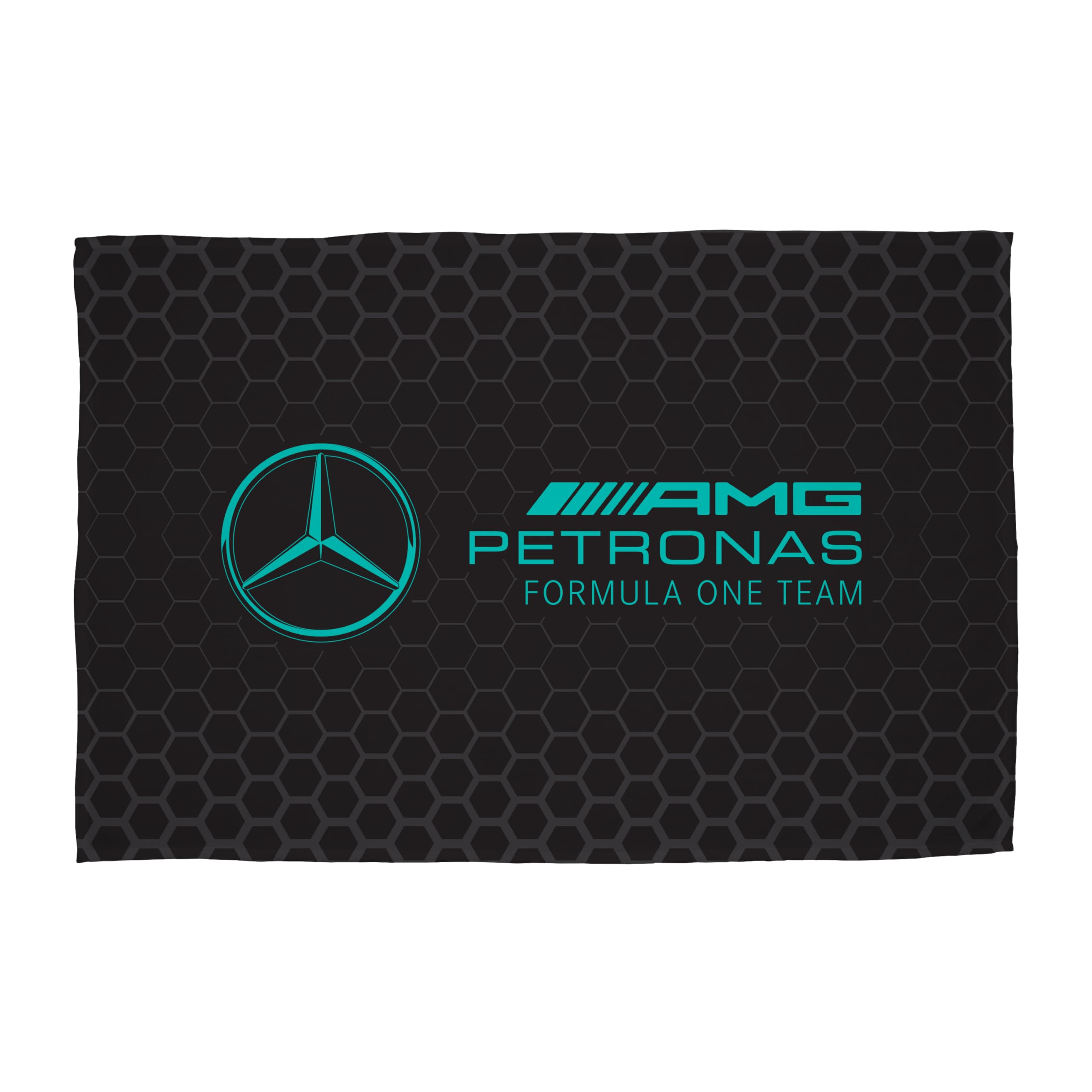 Character World Mercedes AMG Petronas Offizielle Fleecedecke, superweich, warm, schwarz, Überwurf, Stealth-Formel-1-Design, perfekt für Schlafzimmer, Camping und Übernachtungen, 100 x 150 cm 100 x 150 cm Schwarz Angebot bei HelloDeals