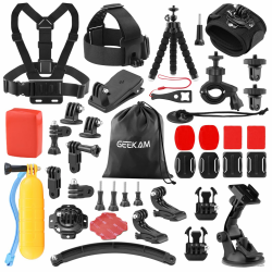 38 in 1 Action Kamera Zubehör Kit, Kompatibel mit GoPro Hero, DJI Osmo, AKASO, Campark, Crosstour, APEMAN, COOAU, Apexcam, SJCAM und mehr GKACC-1 Angebot bei HelloDeals