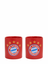 FC Bayern München Tasse Logo I Rot I 2er Set I 0,3l I Fußball Einheitsgröße Angebot bei HelloDeals