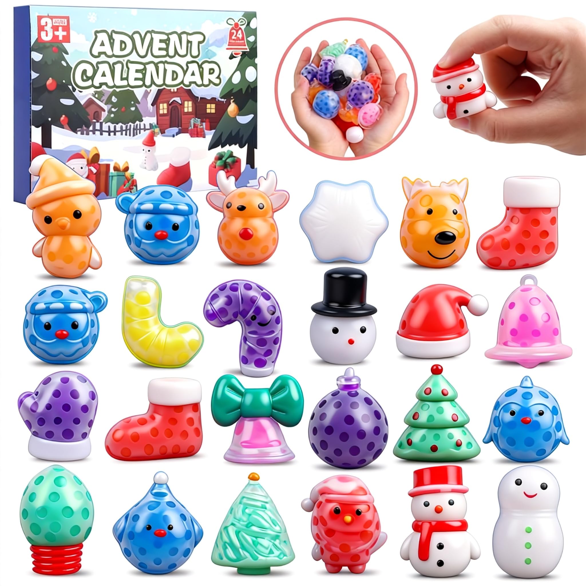 Squishy Adventskalender 2025 Kinder mit 24 Kawaii Mochi Squishy Adventskalender Squishies Spielzeug Weihnachtskalender 2025 Kinder Weihnachten Geschenk für Jungen Mädchen ab 2 3 4 5 6 Jahre Angebot bei HelloDeals
